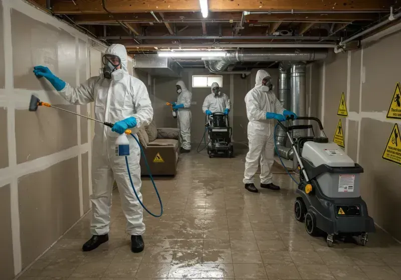 Basement Moisture Removal and Structural Drying process in Pulaski County, AR